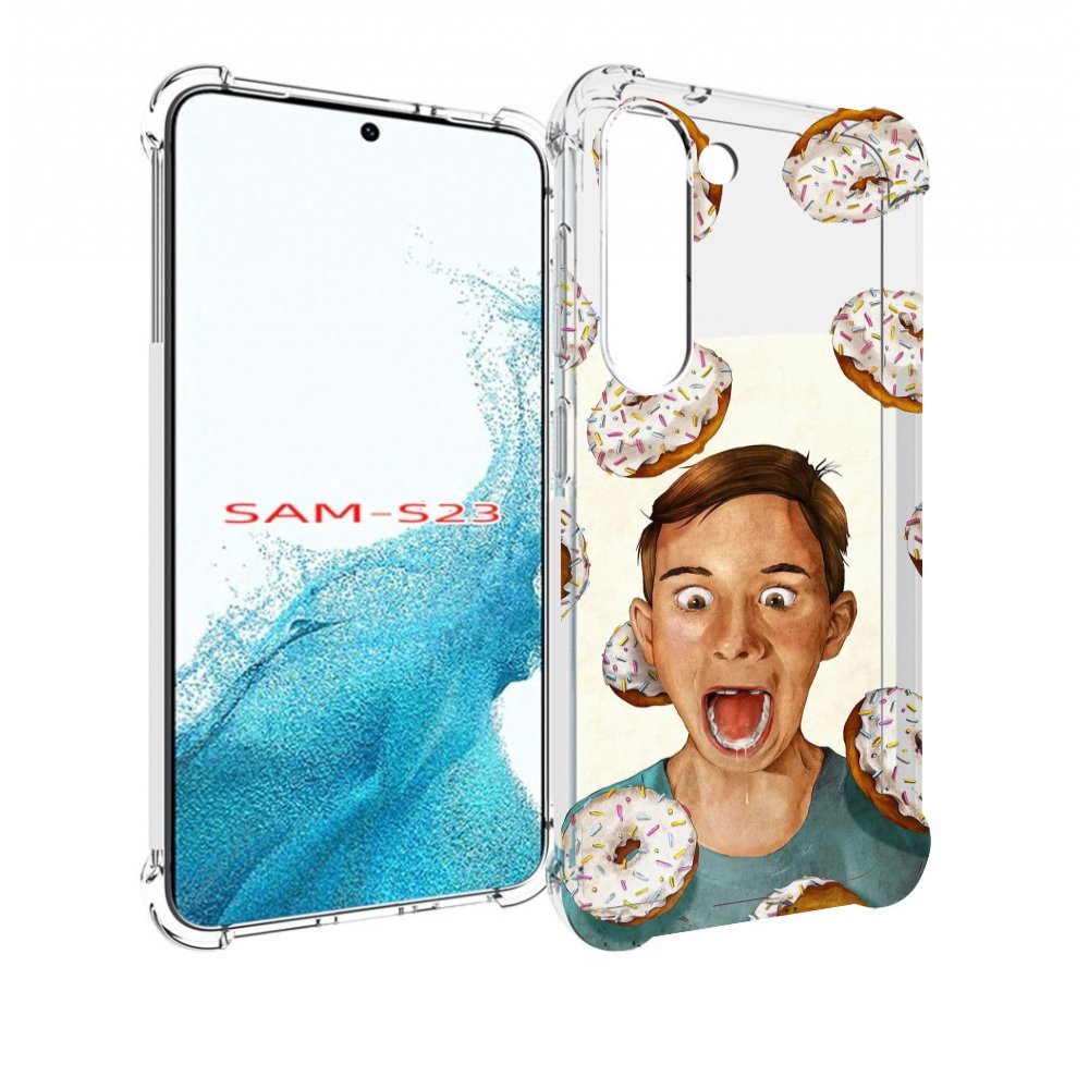 

Чехол MyPads Бешенные-пончики для Samsung Galaxy S23, Прозрачный, Tocco