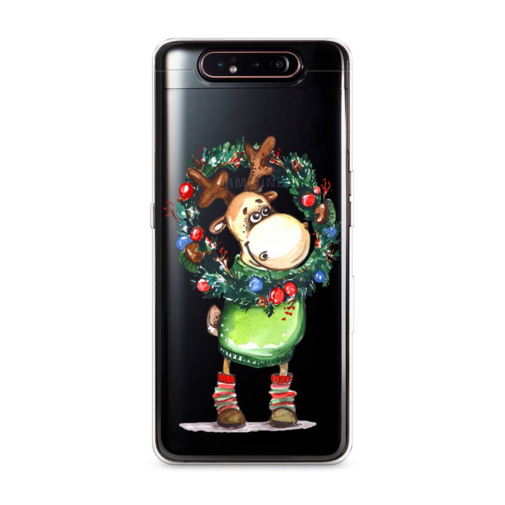 

Чехол на Samsung Galaxy A80 "Олень с новогодним венком", 28350-4