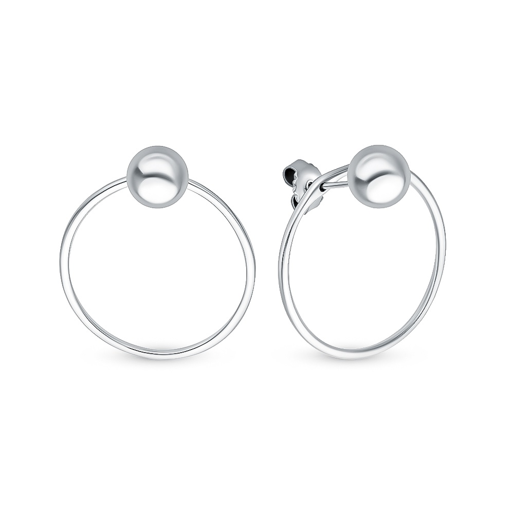 

Серьги из серебра без вставки 585Gold 702007557, 702007557
