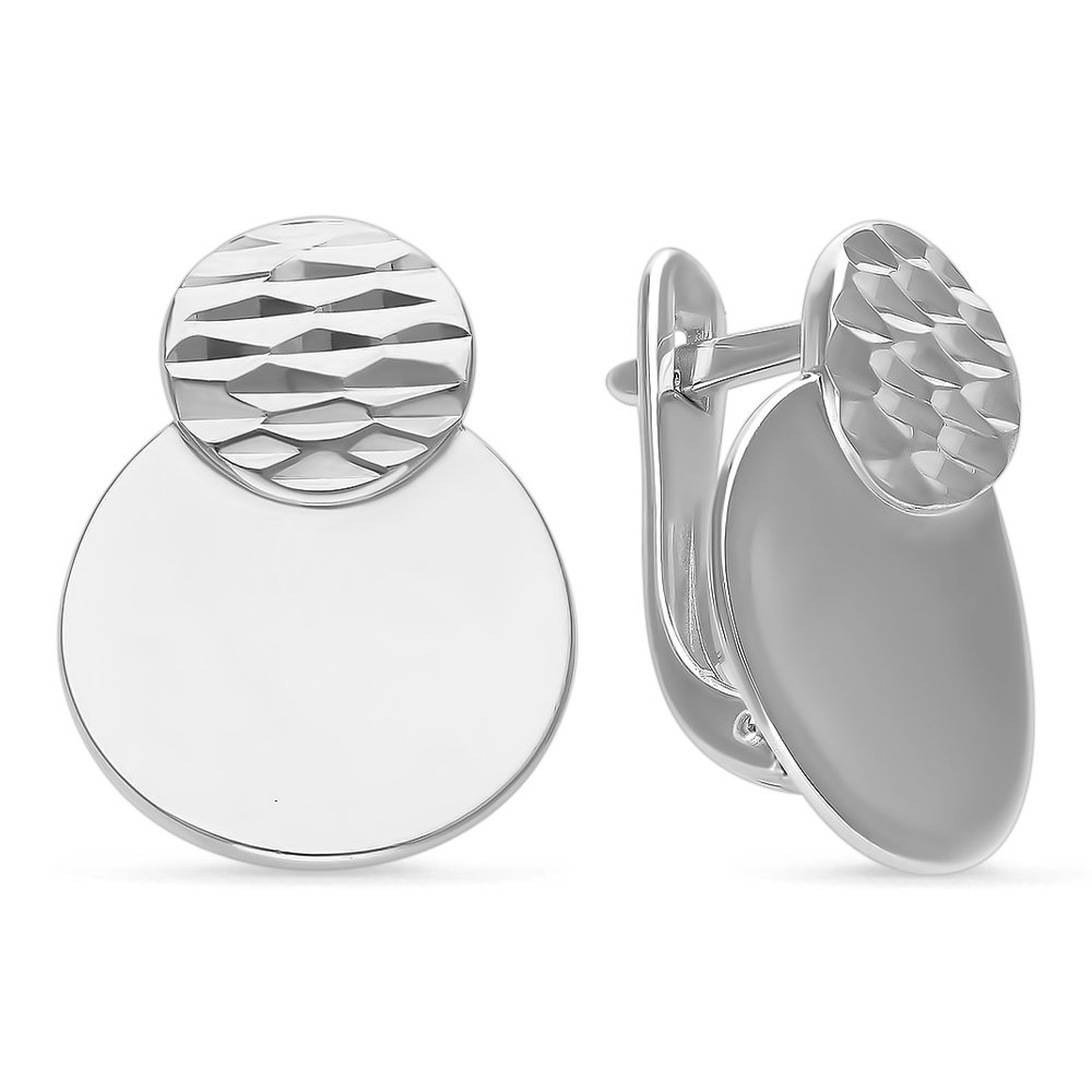 

Серьги из серебра без вставки 585Gold 702007382, 702007382