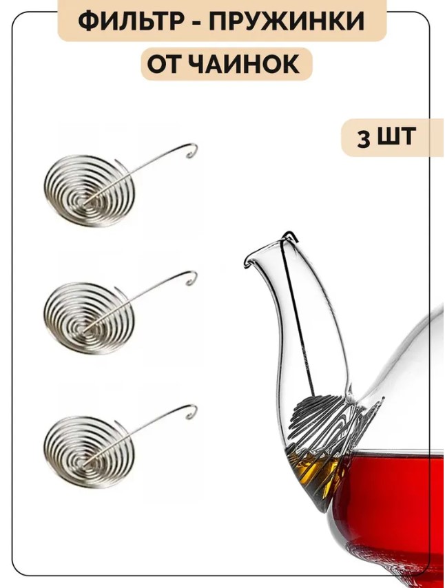 Фильтр-пружинка Glaffe, 3шт, STRU3