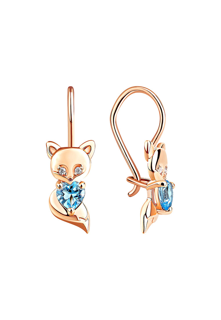 

Серьги из желтого золота с топазом/фианитом Kari Jewelry СЛ-432264-Тп, СЛ-432264-Тп
