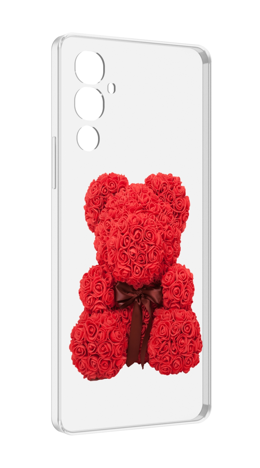 

Чехол MyPads мишка-из-розочек для Tecno Pova 4, Прозрачный, Tocco