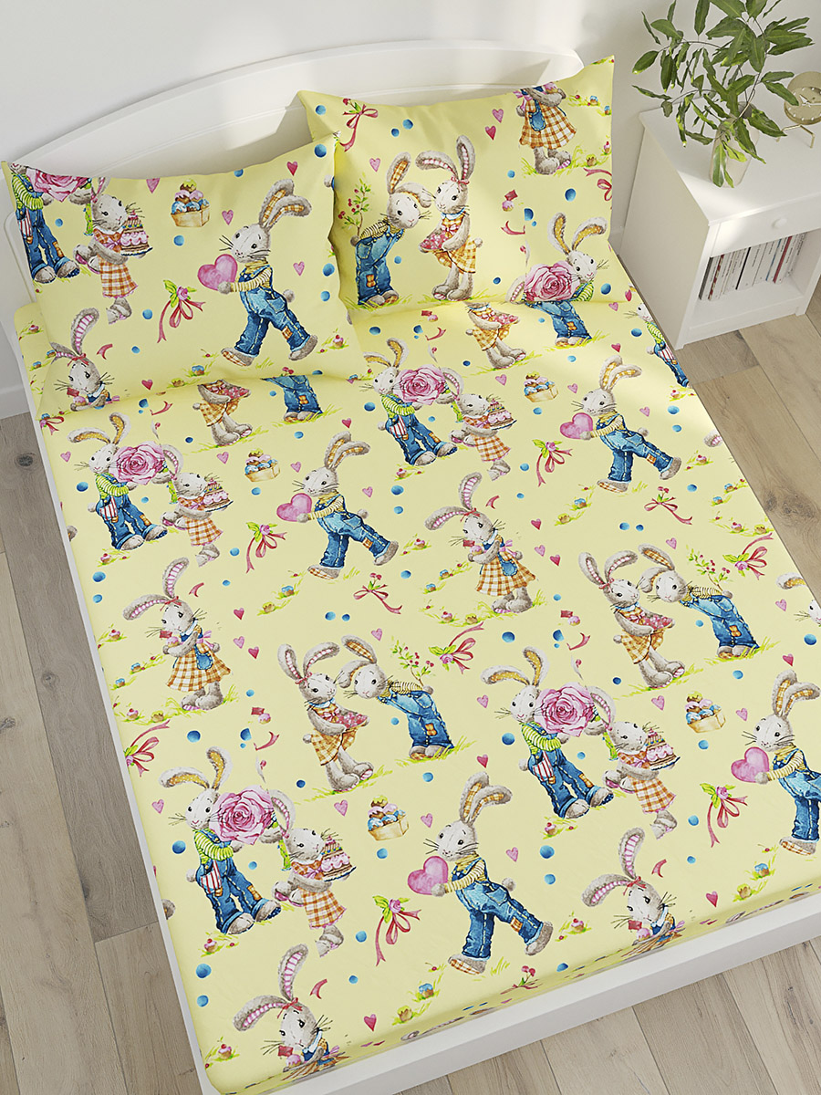 

Простынь Сказка Зайчики 150х215 см