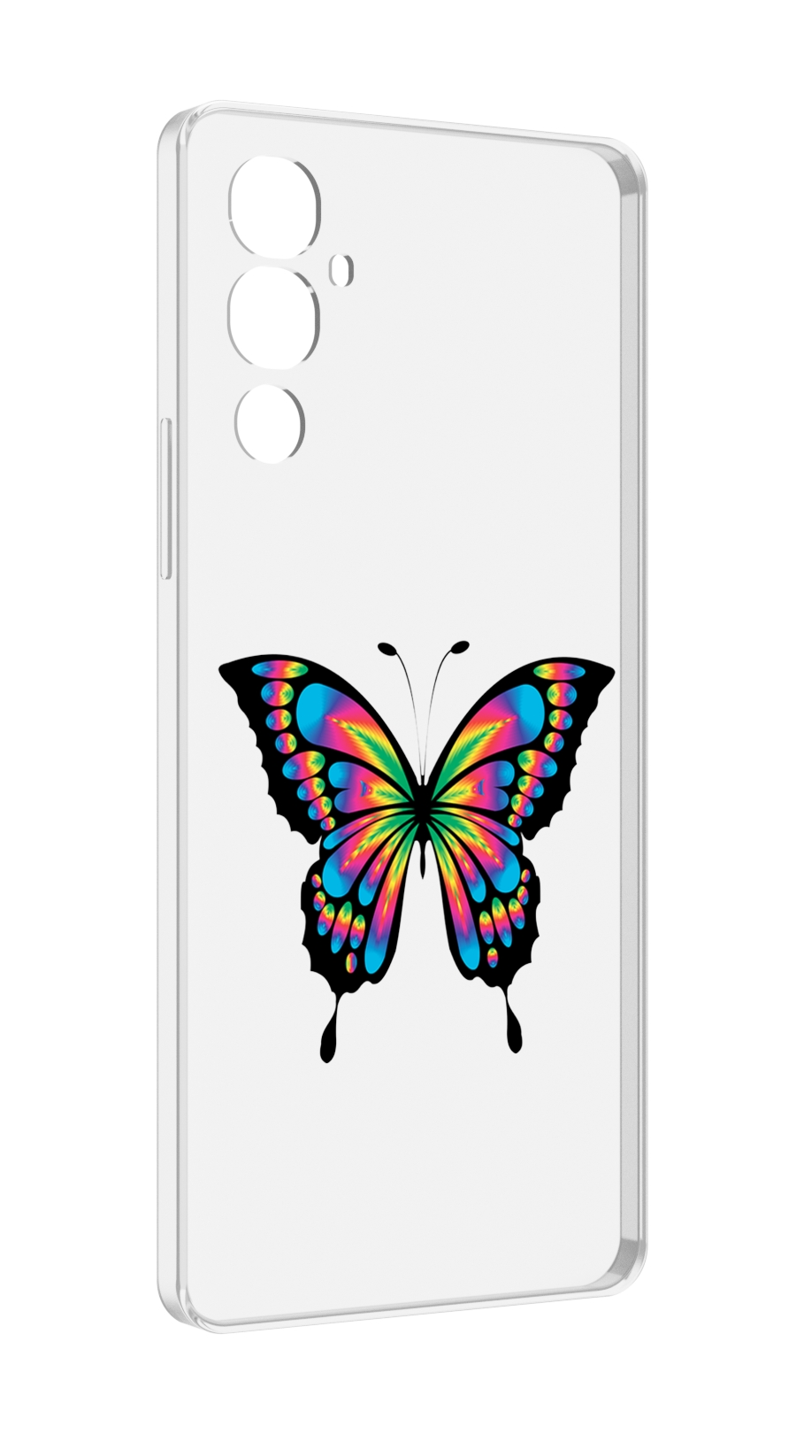 

Чехол MyPads мини-бабочка для Tecno Pova 4, Прозрачный, Tocco