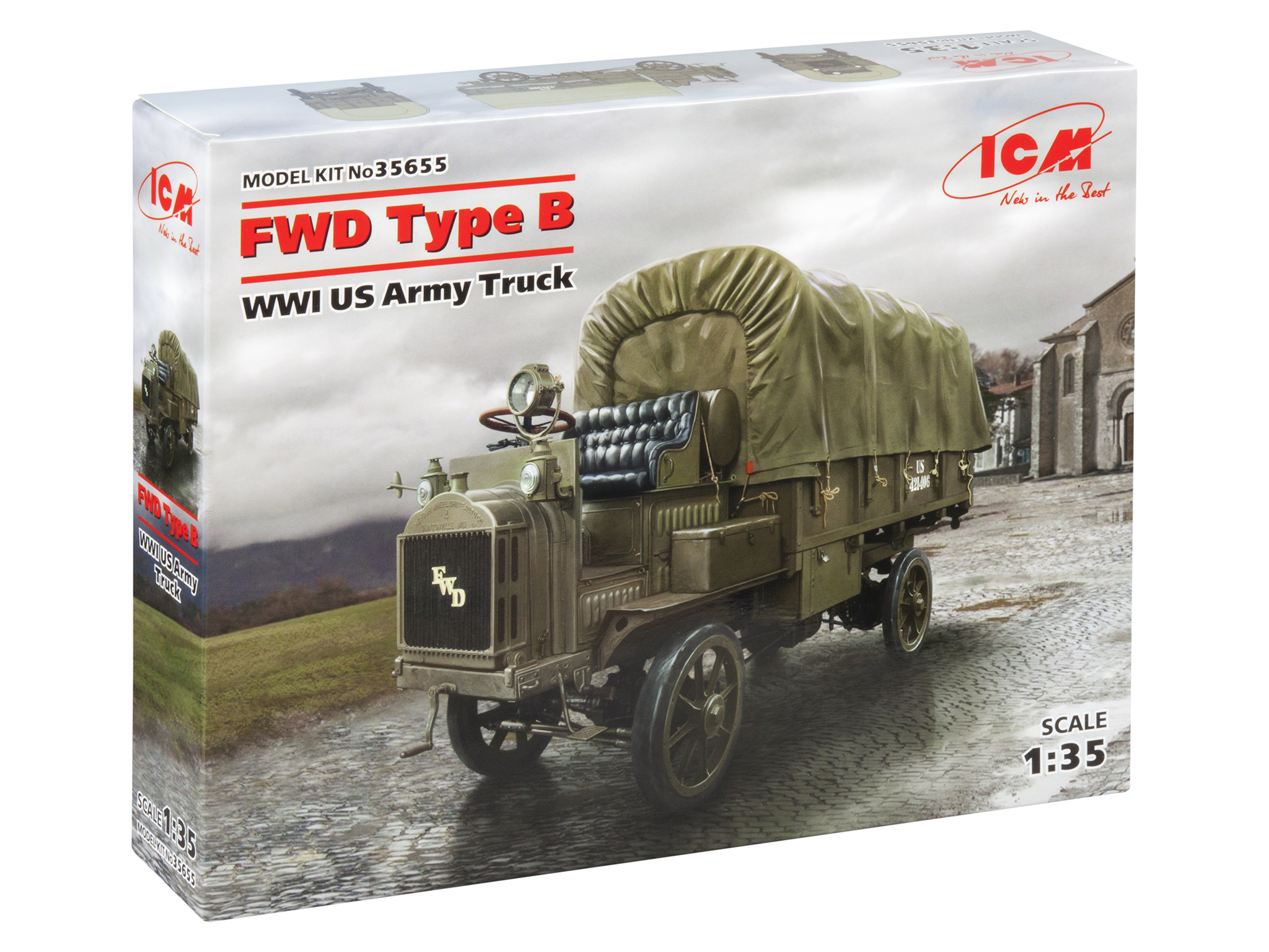 

Сборная модель ICM 1/35 FWD Type B, Грузовик армии США IMB 35655