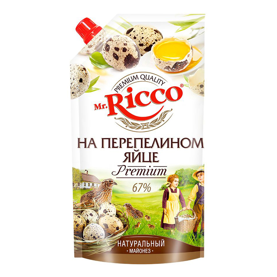 Майонез Mr.Ricco Organic на перепелином яйце 67%, 800 мл