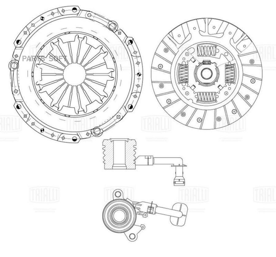 

Сцепление в сборе для а/м Nissan Qashqai (06-)/Renault Logan II (12-) 1.6i (с гидр. муфт)