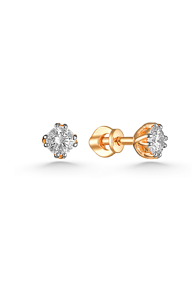 

Серьги из желтого золота с фианитом Kari Jewelry С132-1764, С132-1764