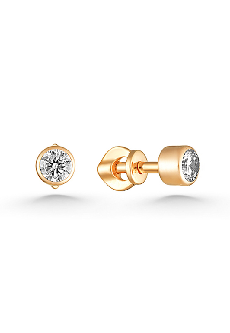 

Серьги из желтого золота с фианитом Kari Jewelry С130-1757, С130-1757