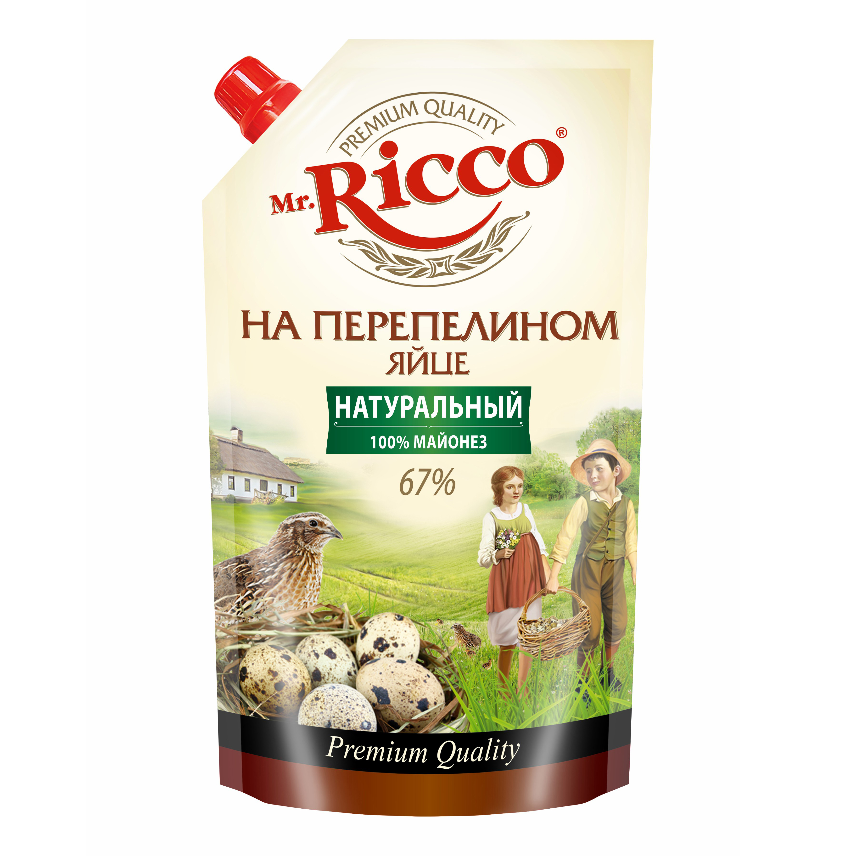 Майонез Mr.Ricco Organic на перепелином яйце 67%, 400 мл