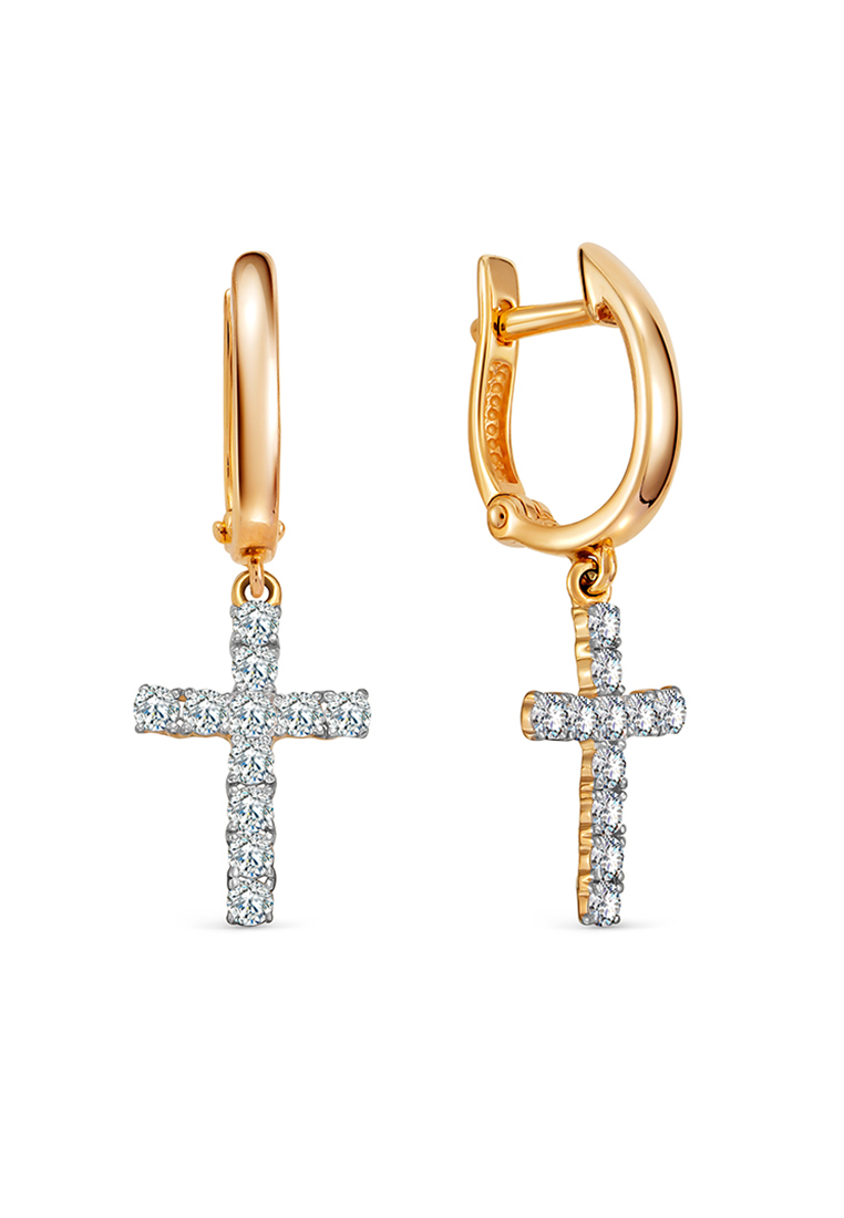 

Серьги из желтого золота с фианитом Kari Jewelry С132-2338, С132-2338