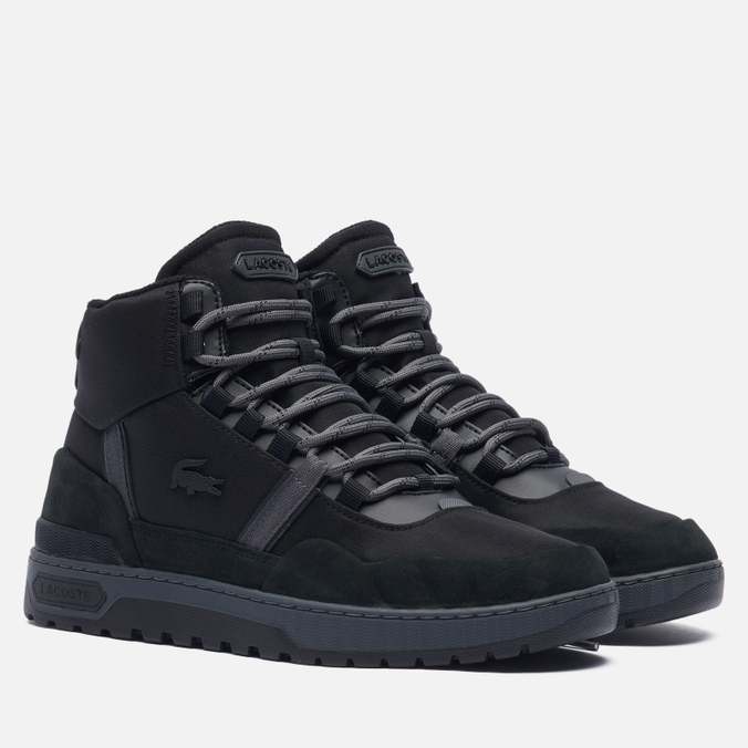 

Мужские кроссовки Lacoste T-Clip Winter Mid Textile/Leather чёрный, размер 40.5 EU, T-Clip Winter Mid Textile/Leather