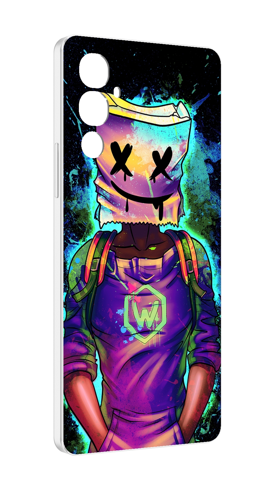 

Чехол MyPads маршмеллоу-глитч для Tecno Pova 4, Прозрачный, Tocco