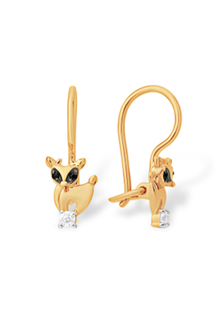 

Серьги из желтого золота с фианитом Kari Jewelry С19210759, С19210759