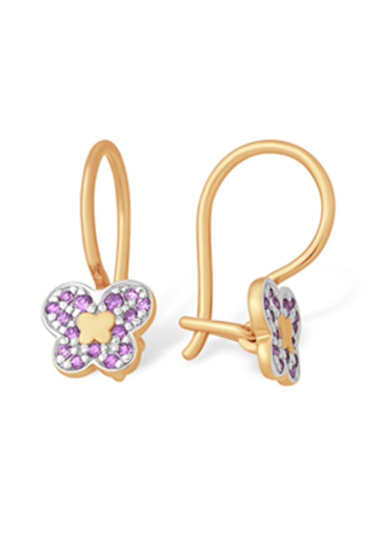 

Серьги из желтого золота с фианитом Kari Jewelry С13212375, С13212375