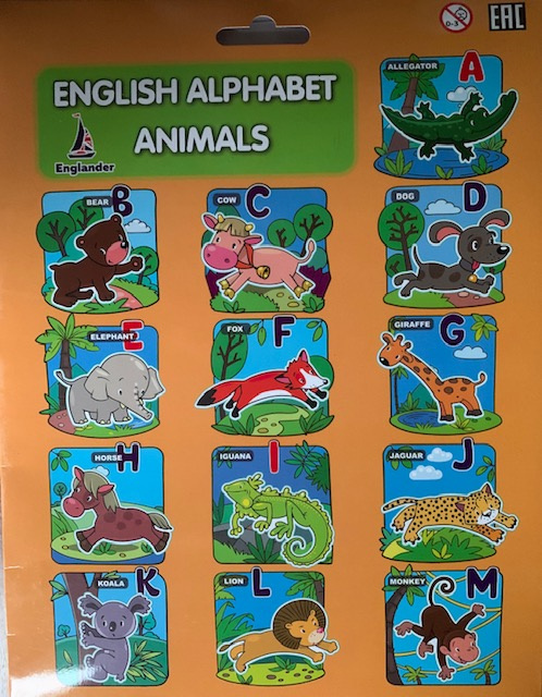 фото Книга englander english animals alphabet / набор для изучения английского языка на липу...