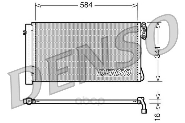 

Радиатор кондицинера 341x584 Denso DCN05012