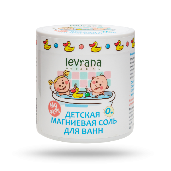 Детская соль Levrana магниевая для ванн 0+ 500 г соль магниевая для ванн сольздрав здоровый сон 800 г