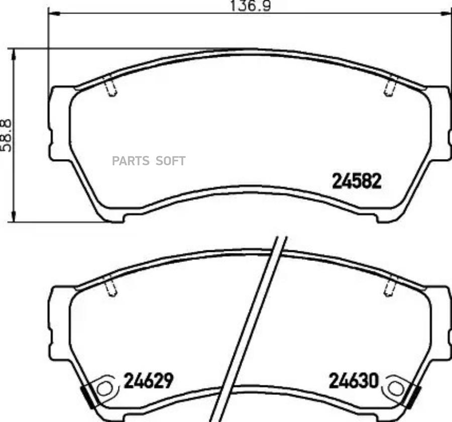 

Колодки тормозные перед MAZDA 6 07-