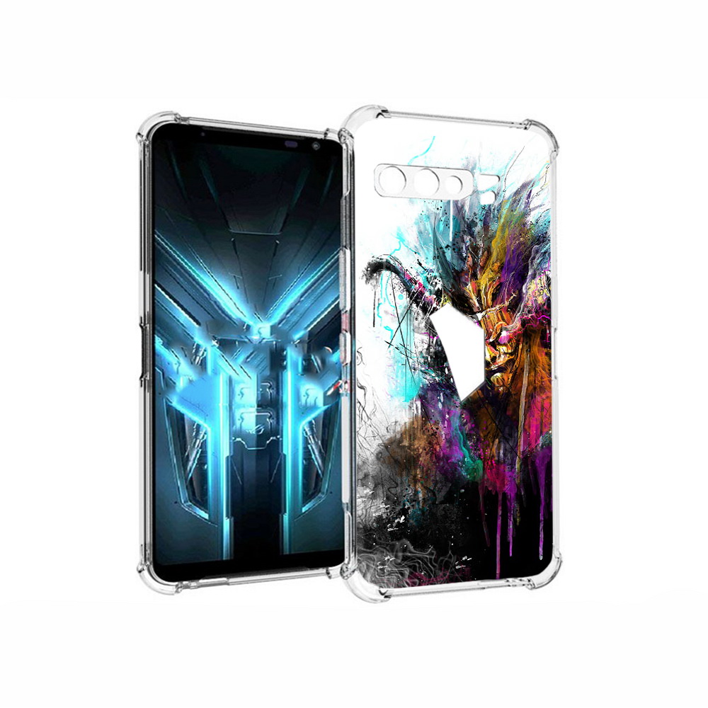 

Чехол MyPads Tocco для Asus ROG Phone 3 яркий дьявол, Прозрачный, Tocco