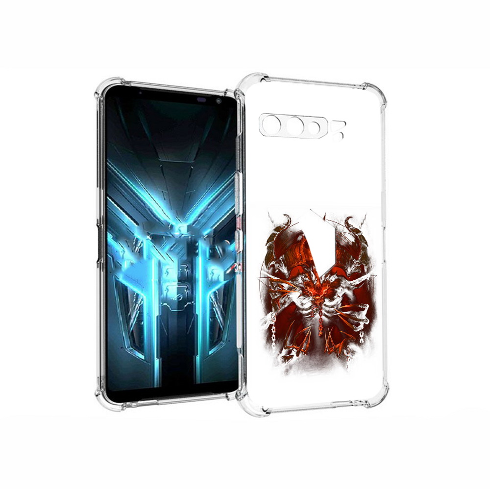 

Чехол MyPads Tocco для Asus ROG Phone 3 яркий демон, Прозрачный, Tocco