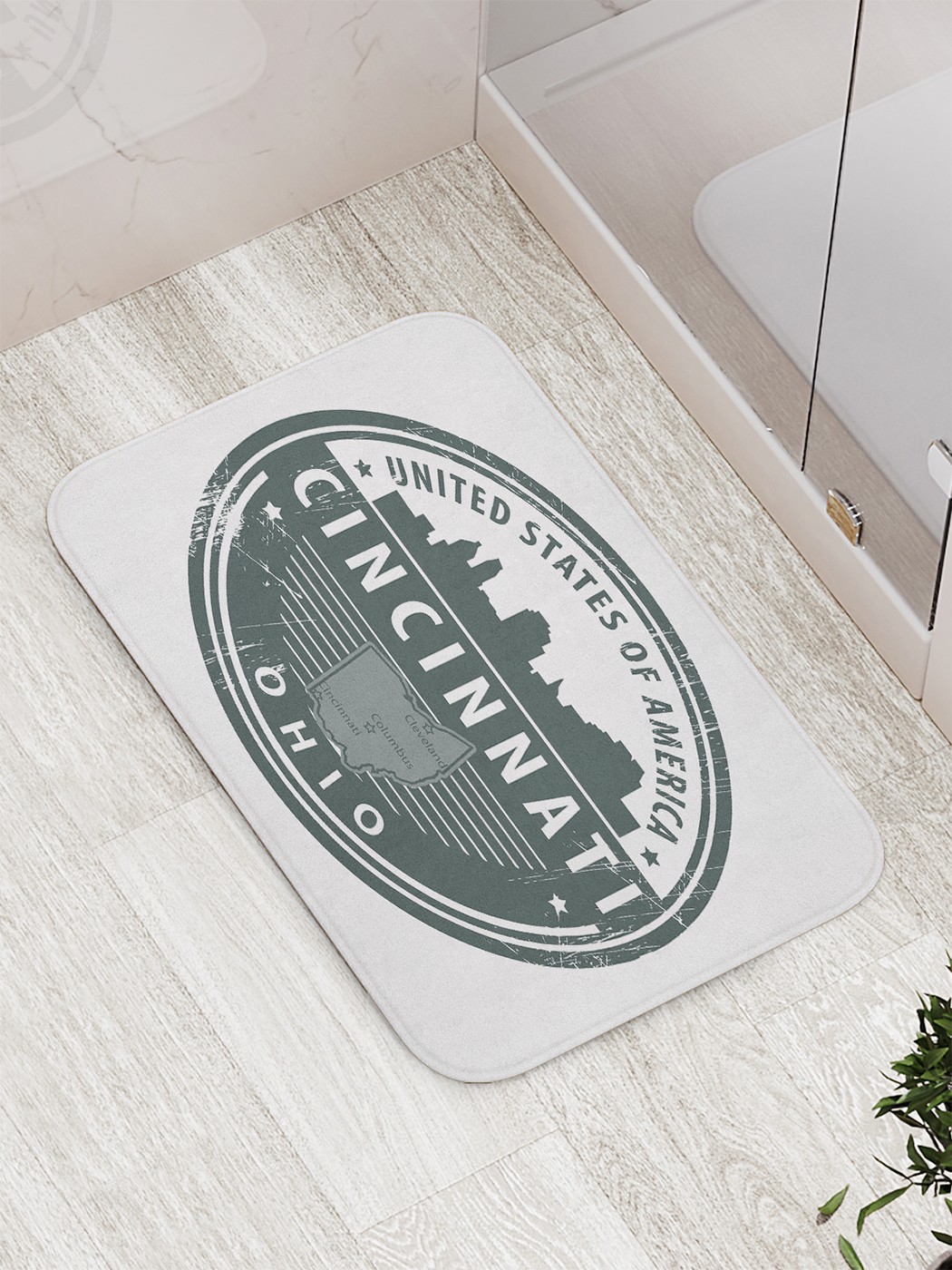 

Коврик противоскользящий для ванной, сауны, бассейна, 77х52 см bath_80760 JoyArty
