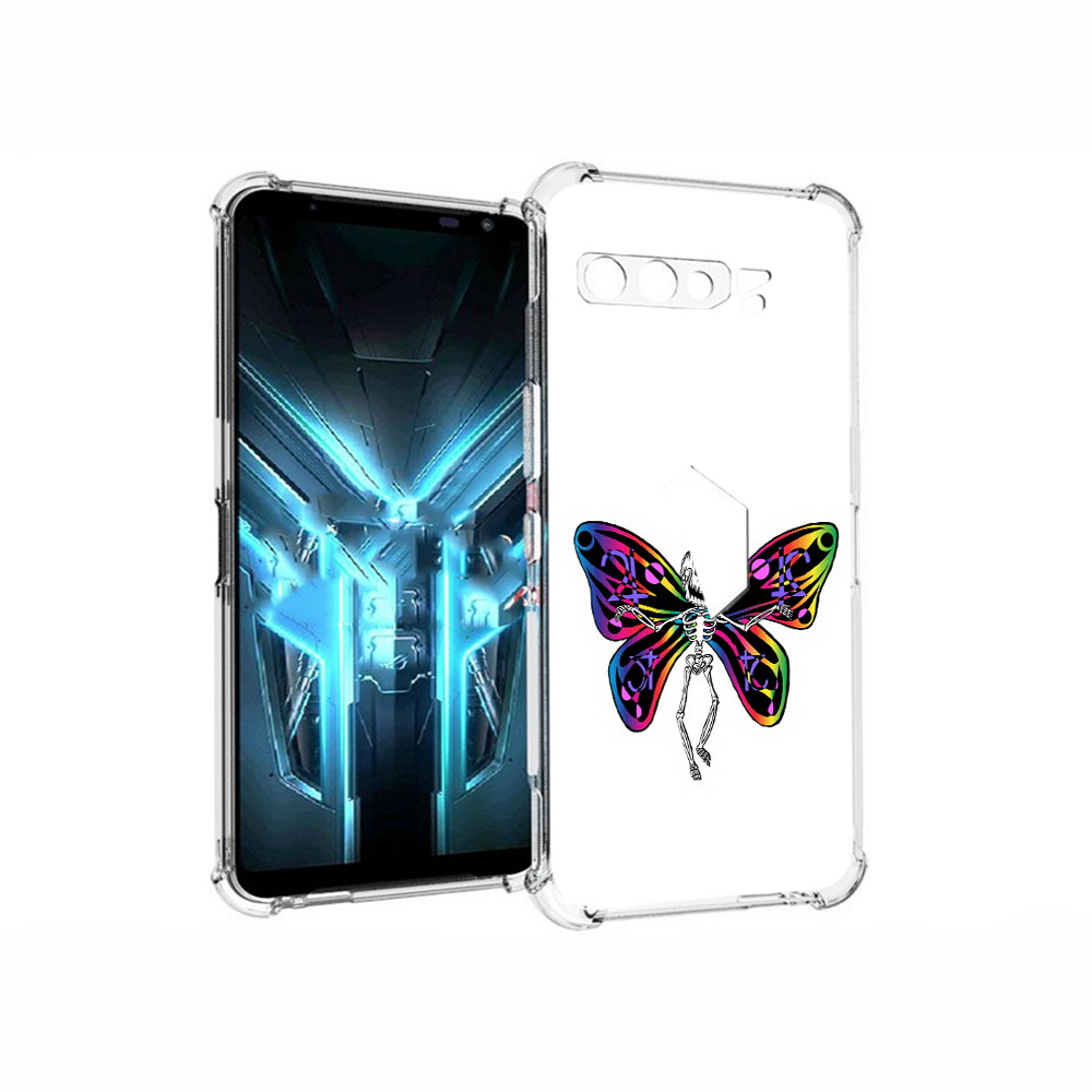 

Чехол MyPads Tocco для Asus ROG Phone 3 эффект бабочки, Прозрачный, Tocco