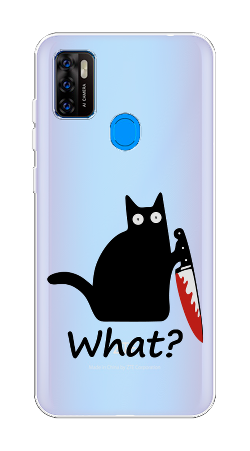 

Чехол на ZTE Blade A7s 2020 "Котик с ножом", Черный;красный, 133950-6