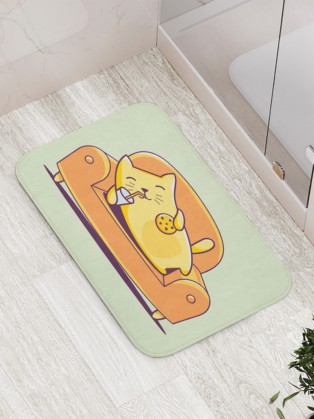 

Коврик противоскользящий для ванной, сауны, бассейна, 77х52 см bath_80675 JoyArty