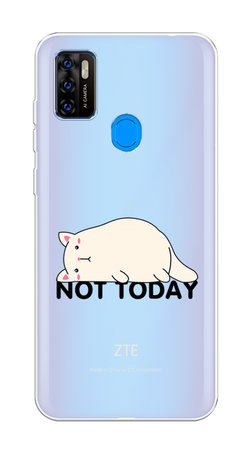 

Чехол на ZTE Blade A7s 2020 "Cat not today", Белый;розовый;черный, 133950-1