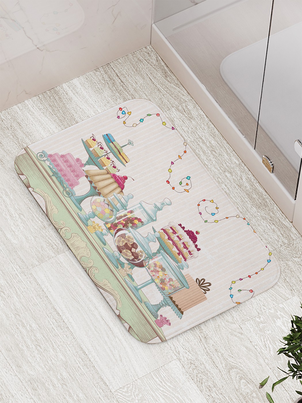 

Коврик противоскользящий для ванной, сауны, бассейна, 77х52 см bath_80662 JoyArty