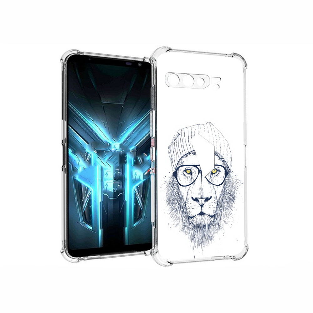 

Чехол MyPads Tocco для Asus ROG Phone 3 хиппи лев, Прозрачный, Tocco