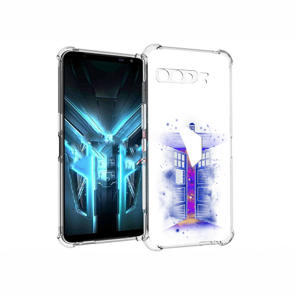 Чехол MyPads Tocco для Asus ROG Phone 3 фиолетовый уголок абстракция