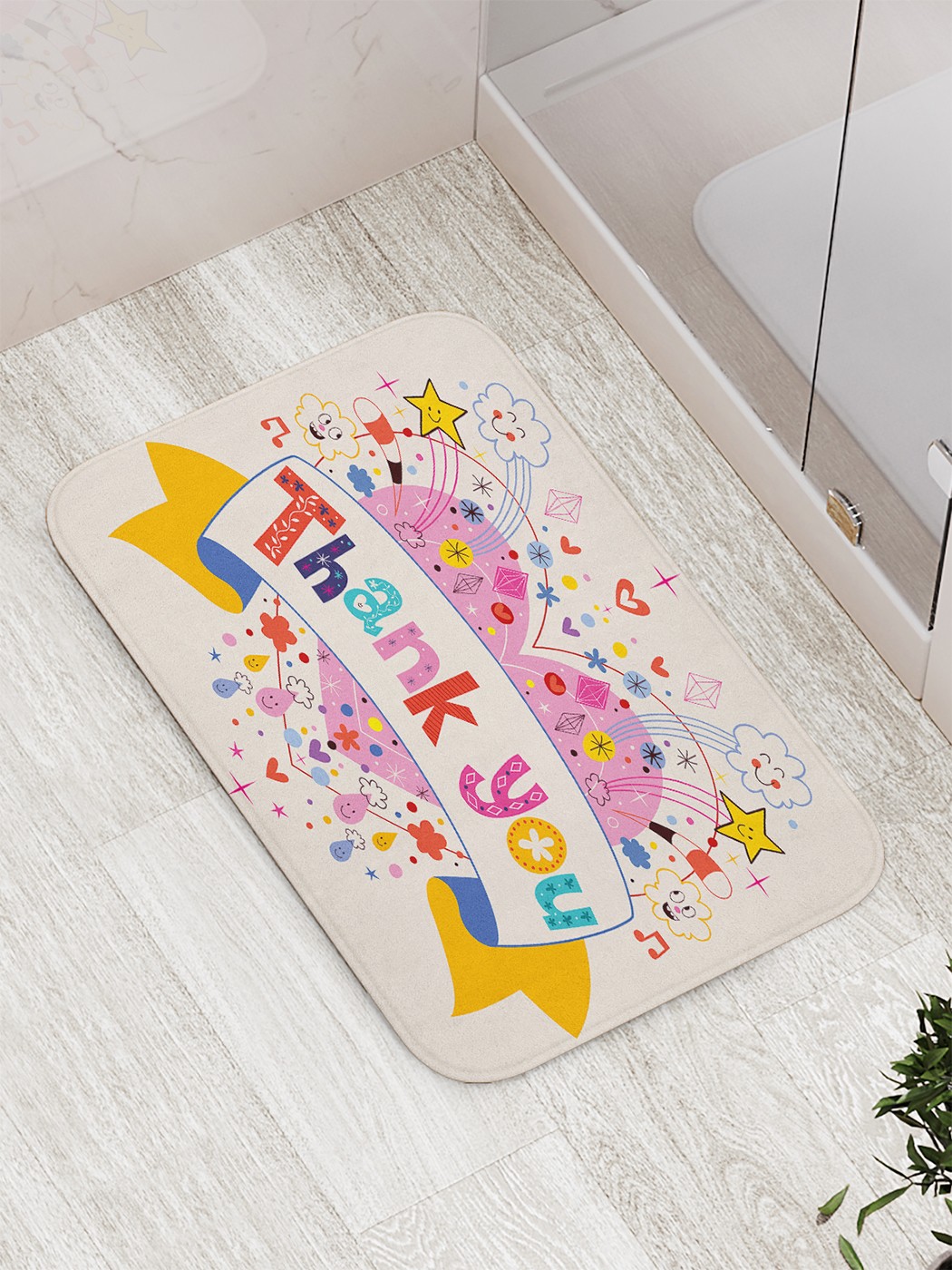 

Коврик противоскользящий для ванной, сауны, бассейна, 77х52 см bath_80602 JoyArty