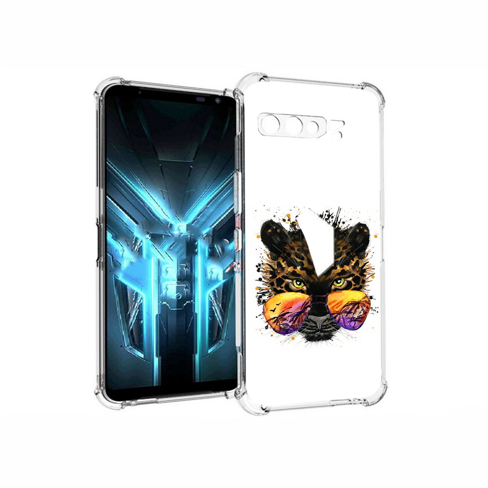 

Чехол MyPads Tocco для Asus ROG Phone 3 тропический леопард, Прозрачный, Tocco