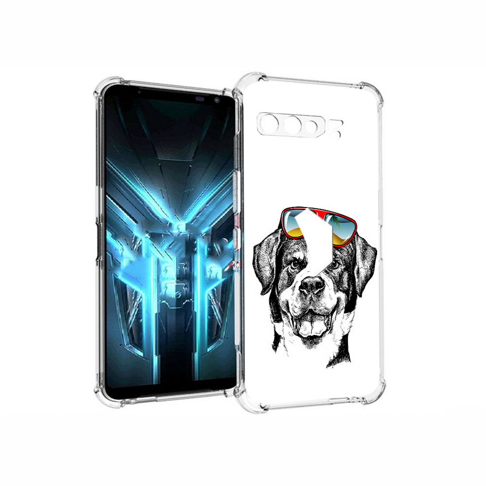 

Чехол MyPads Tocco для Asus ROG Phone 3 счастливая собака, Прозрачный, Tocco