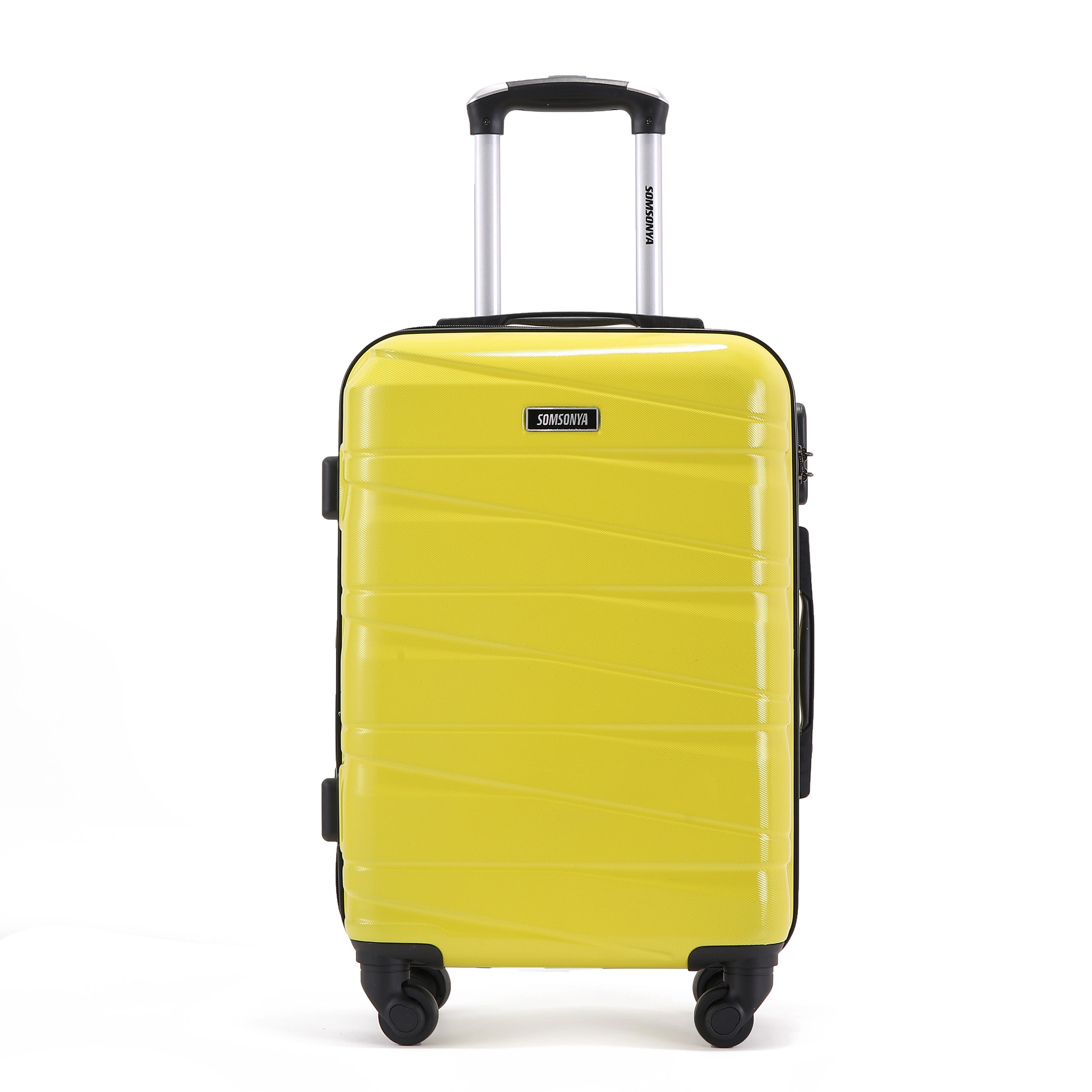 Чемодан унисекс SOMSONYA Paris желтый, 65х40х24 см