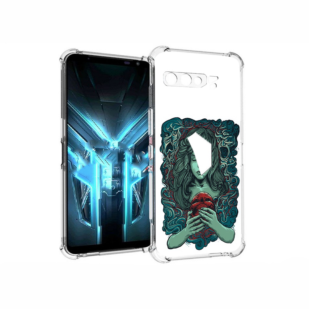

Чехол MyPads Tocco для Asus ROG Phone 3 спящая девушка, Прозрачный, Tocco