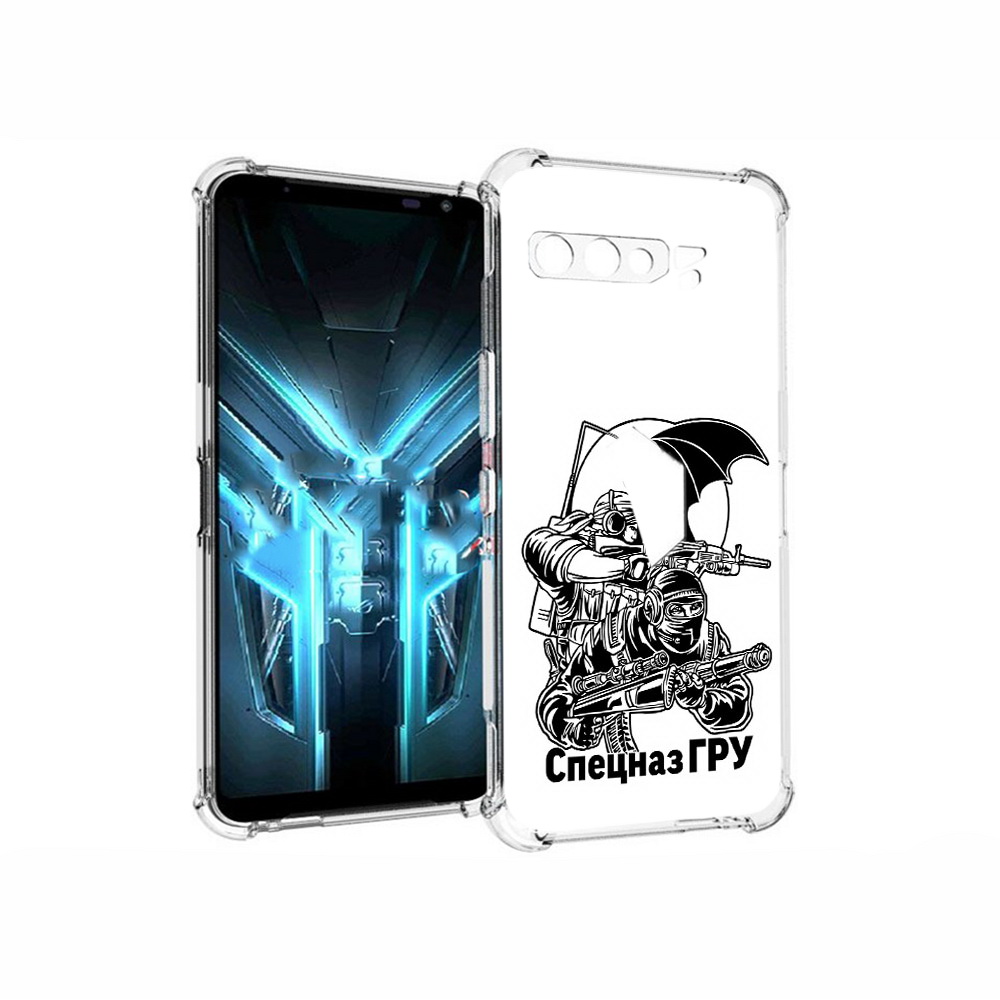 

Чехол MyPads Tocco для Asus ROG Phone 3 спецназ гру, Прозрачный, Tocco