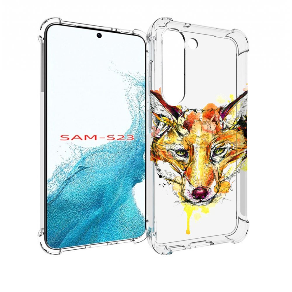 

Чехол MyPads Акварельная лиса для Samsung Galaxy S23, Прозрачный, Tocco