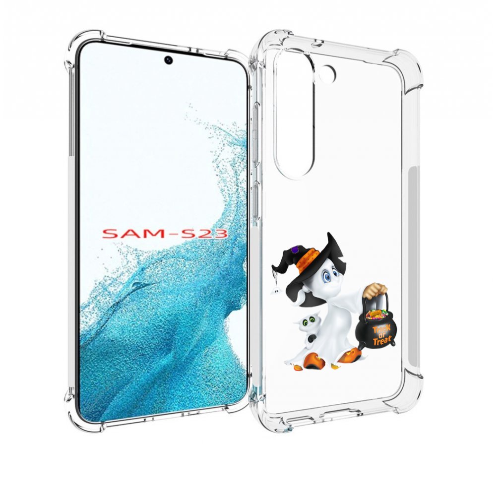 

Чехол MyPads Маленький призрак для Samsung Galaxy S23, Прозрачный, Tocco