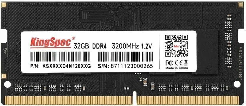 

Оперативная память KINGSPEC (KS3200D4N12032G), DDR4 1x32Gb, 3200MHz