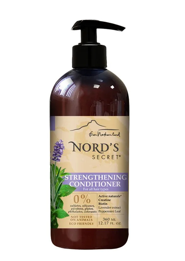 Купить Кондиционер Nord’s Secret Лаванда и мята для волос, укрепляющий, с биотином, 360 мл