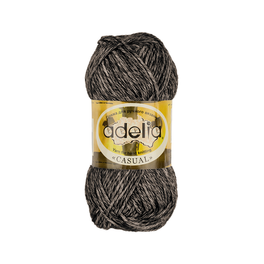 

Пряжа Adelia Casual №01 черный, Серый, Casual