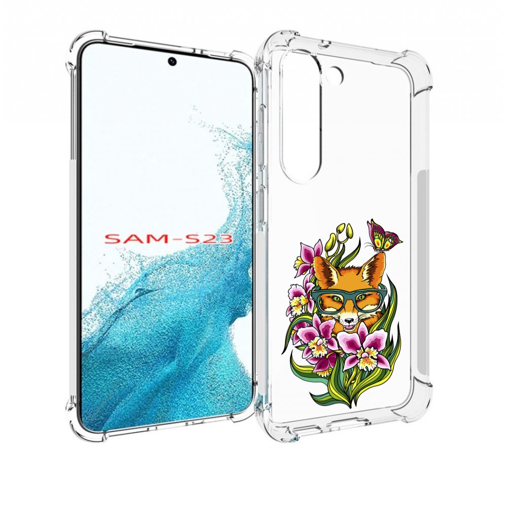 

Чехол MyPads Лиса в цветах для Samsung Galaxy S23, Прозрачный, Tocco