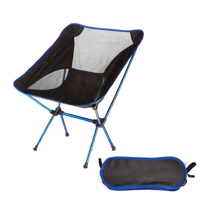 фото Туристический стул кресло шезлонг складной для дачи и кемпинга baziator tg0012 синий