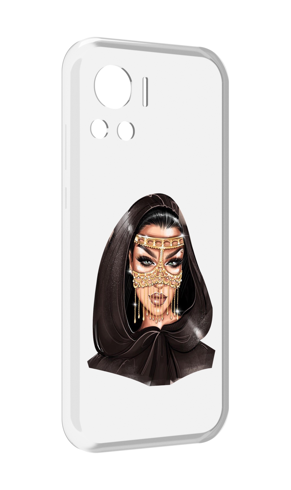 

Чехол MyPads девушка-в-золотой-маске для Motorola Edge 30 Ultra, Прозрачный, Tocco
