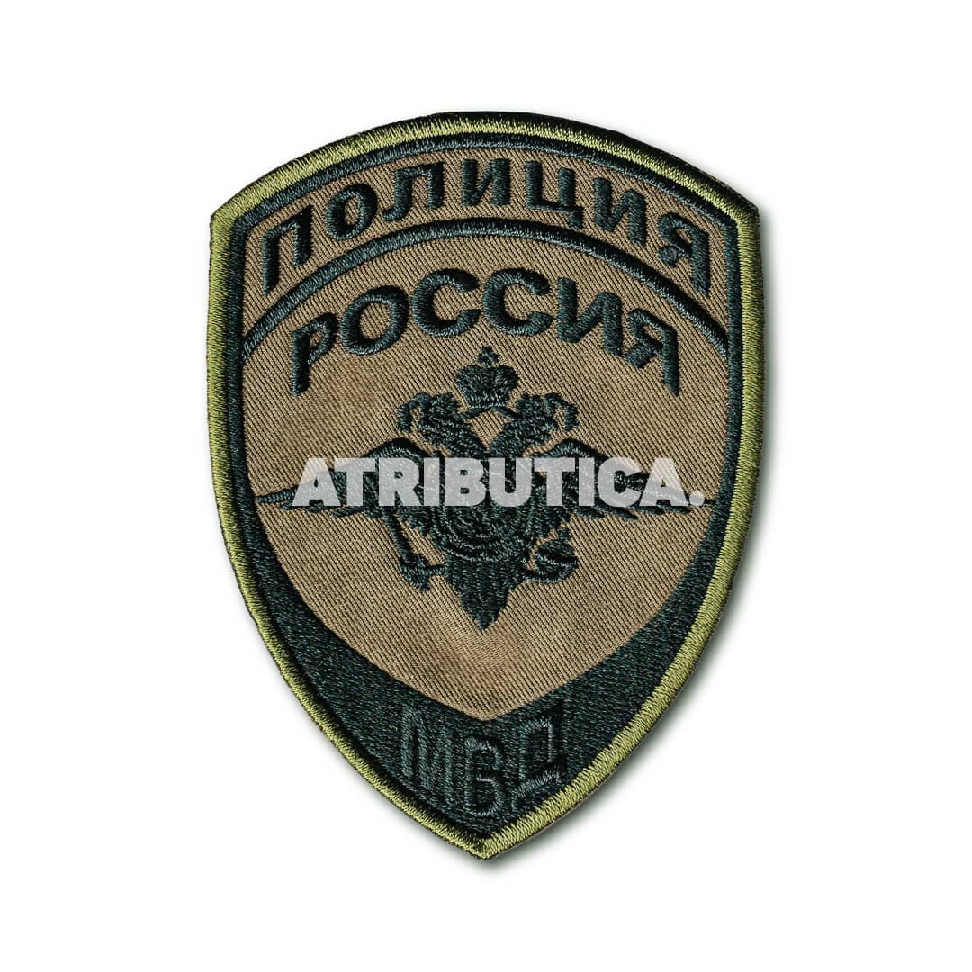 

Нашивка На Рукав Нового Образца Орел Полиция МВД России Полевая Черная
