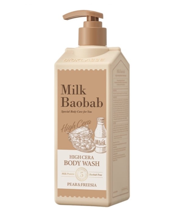 фото Гель для душа, milk baobab, high cera body wash pear & freesia, 500 мл